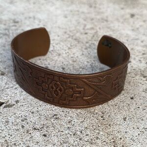 Southwestern Style Solid Copper Cuff Bracelet